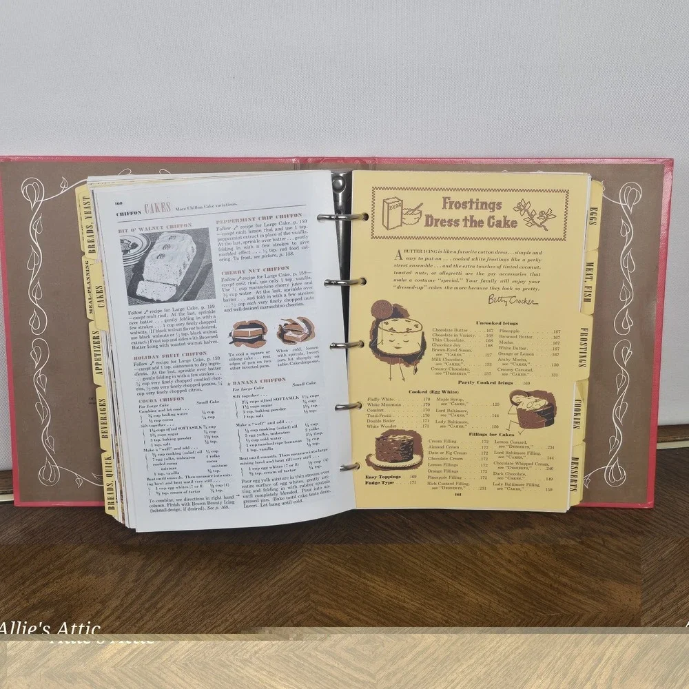 Betty Crocker's‎ Picture Cookbook Spiral Binder 1998 Facsimile Edition 1950 Vtg